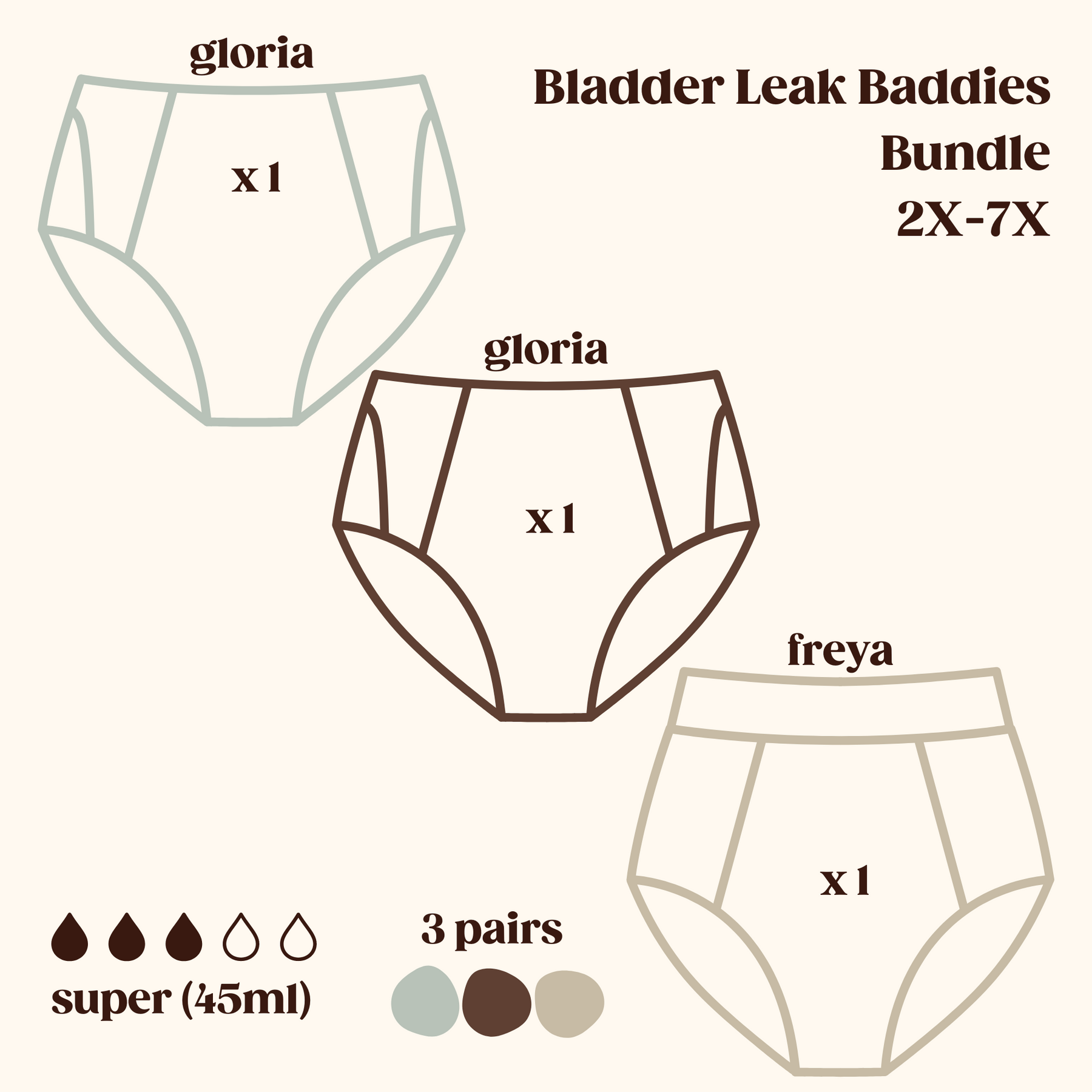 Bladder Leak Baddies Bundle (3 Super Protection)